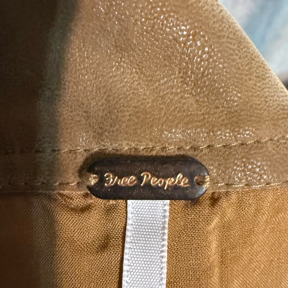 Free People Boho Western Streetwear Ari Wrapped Camel Mini Skirt, Sz 12 - Picture 10 of 10